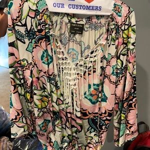 Vanita Rosa floral top L